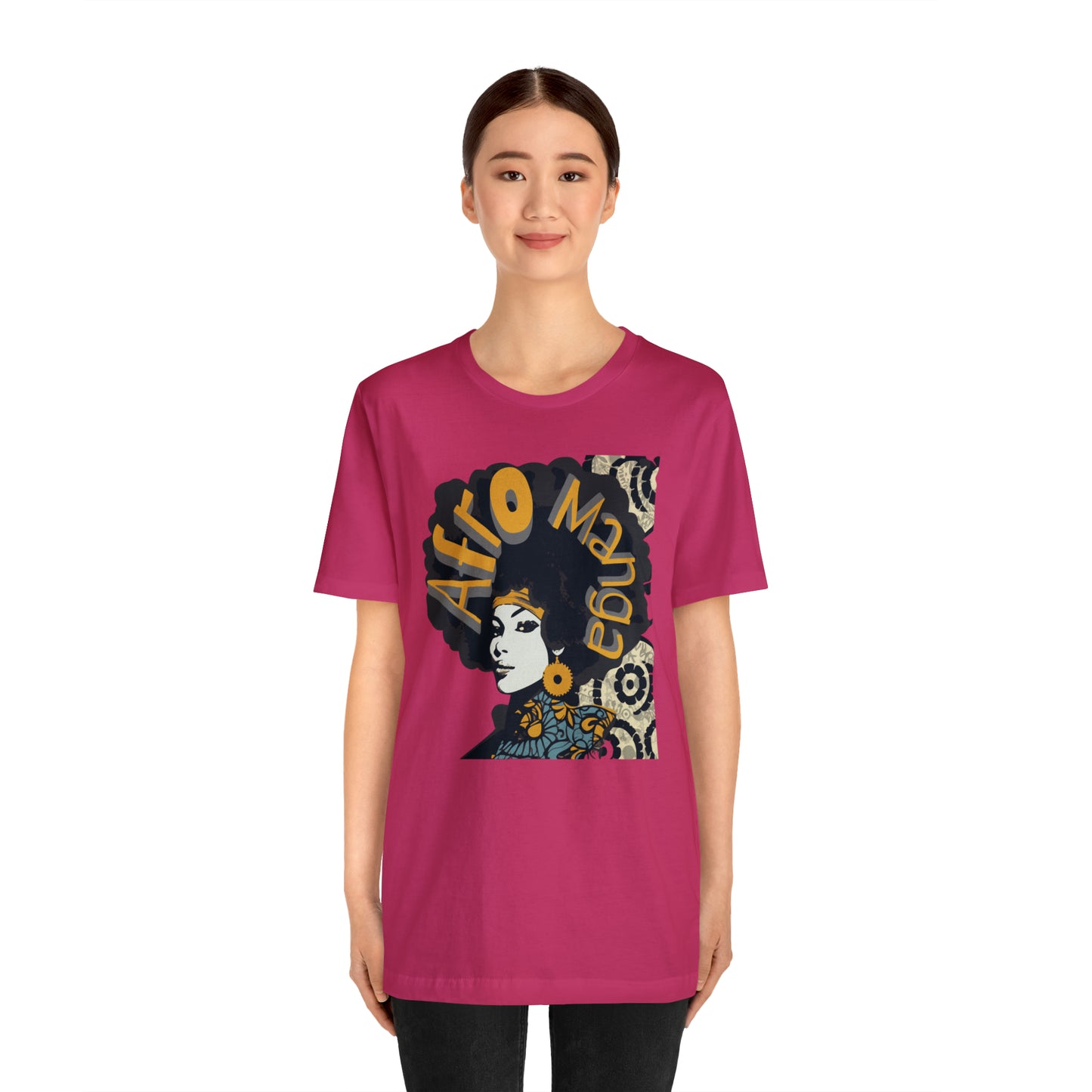 Tokio Rose Afro Unisex Jersey Short Sleeve Tee