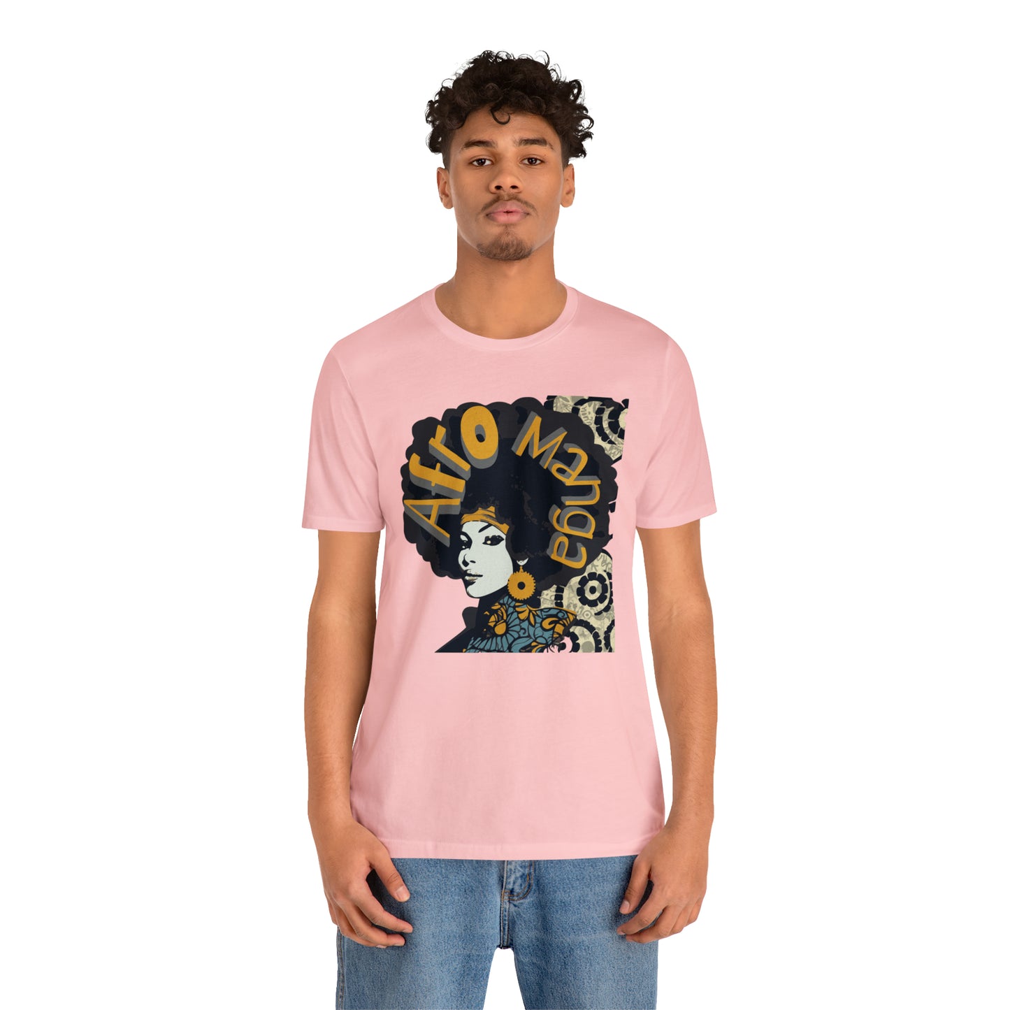 Tokio Rose Afro Unisex Jersey Short Sleeve Tee