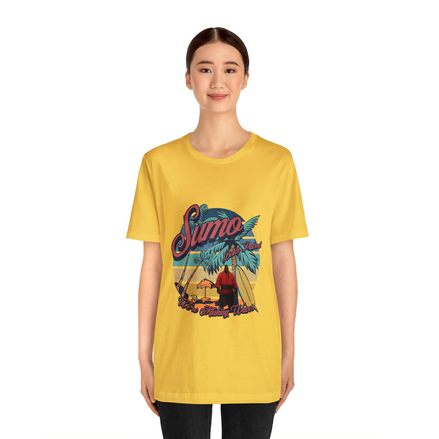 Sumo Beach Patrol : We're Making Waves... Unisex Jersey Short Sleeve Tee