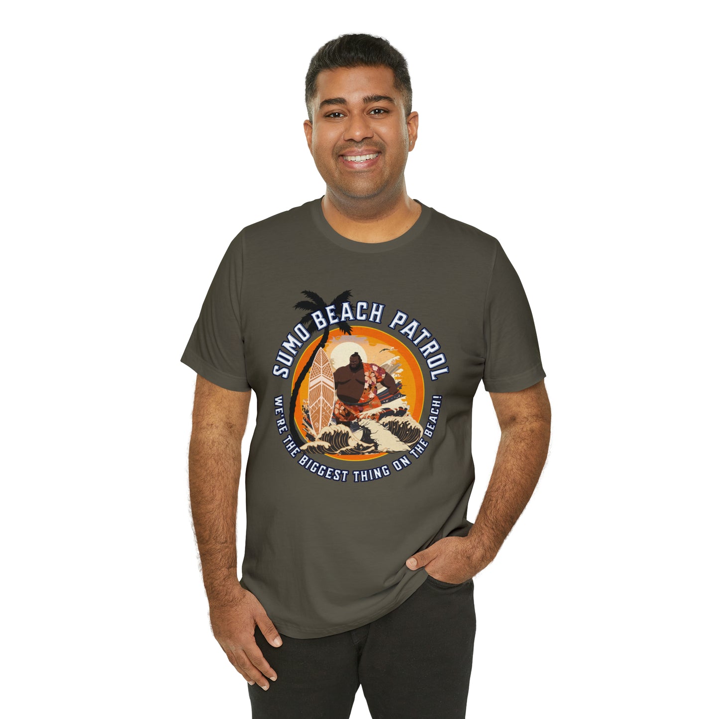 Sumo Beach Patrol: We're the Biggest Thing... Unisex Jersey Short Sleeve Tee