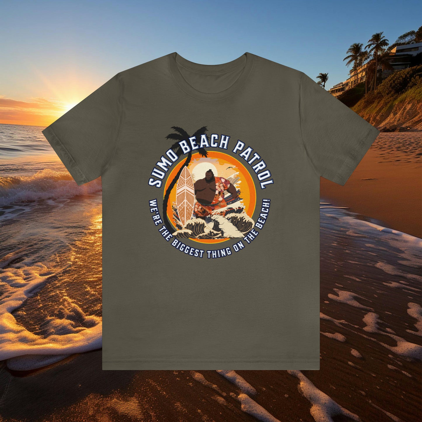 Sumo Beach Patrol: We're the Biggest Thing... Unisex Jersey Short Sleeve Tee