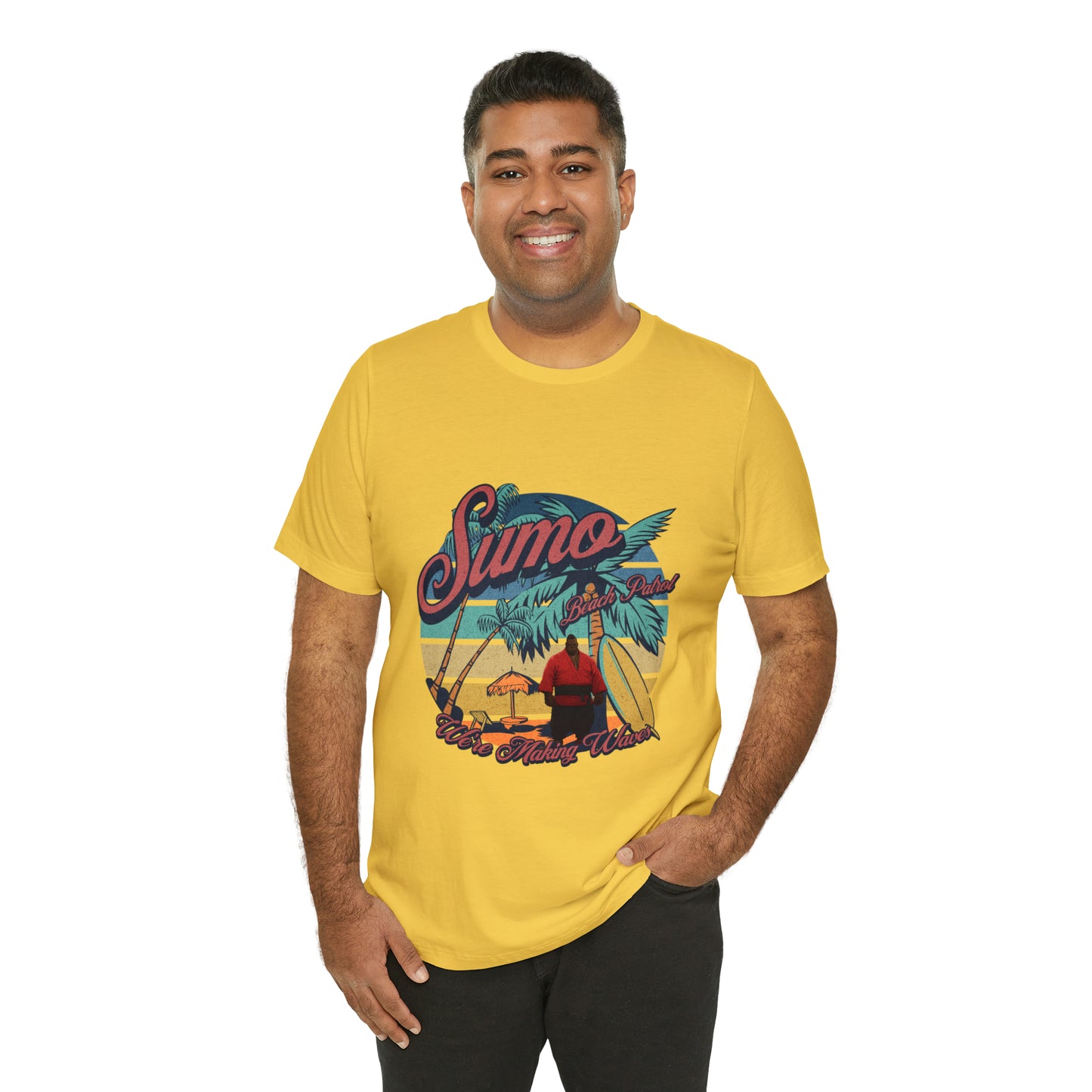 Sumo Beach Patrol : We're Making Waves... Unisex Jersey Short Sleeve Tee