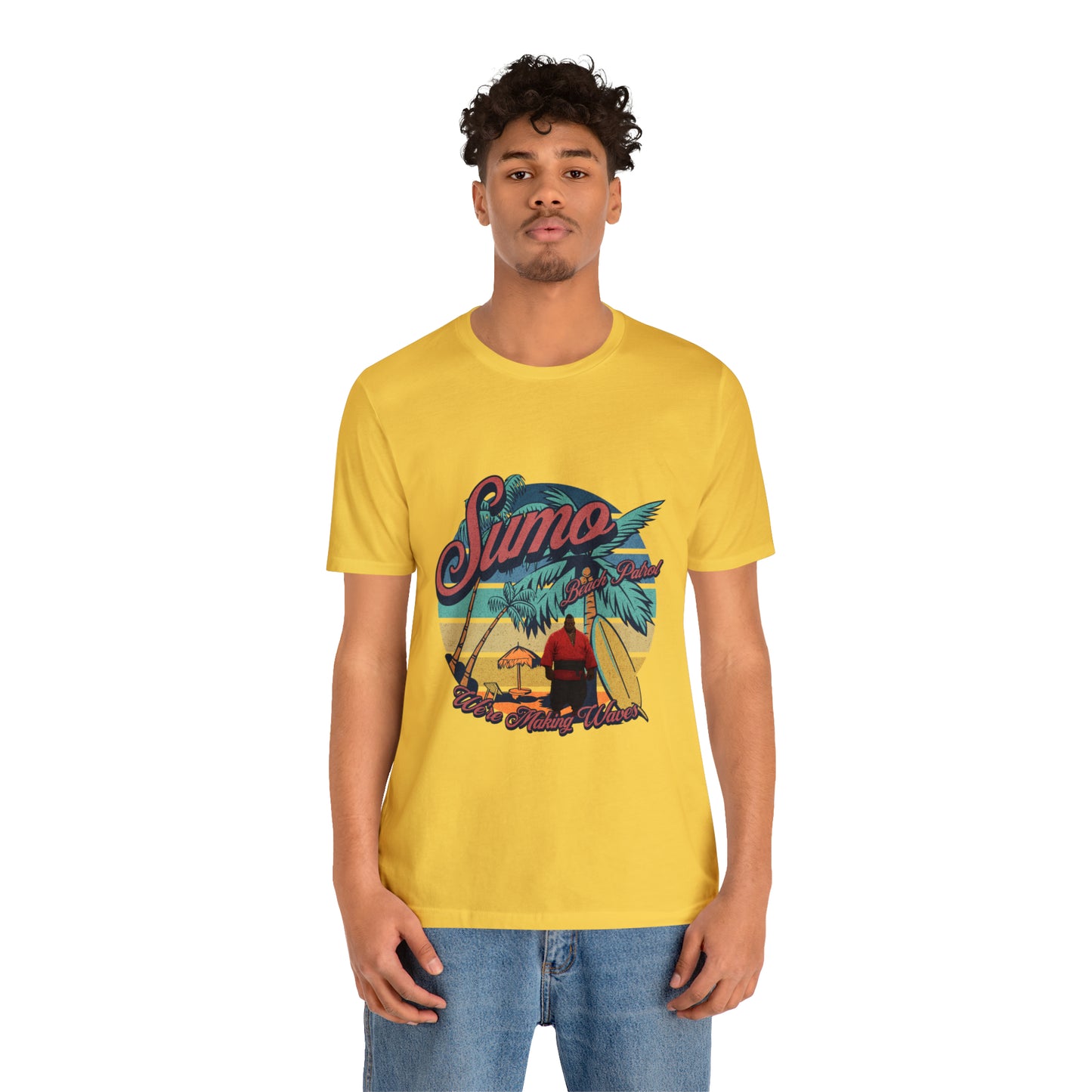 Sumo Beach Patrol : We're Making Waves... Unisex Jersey Short Sleeve Tee