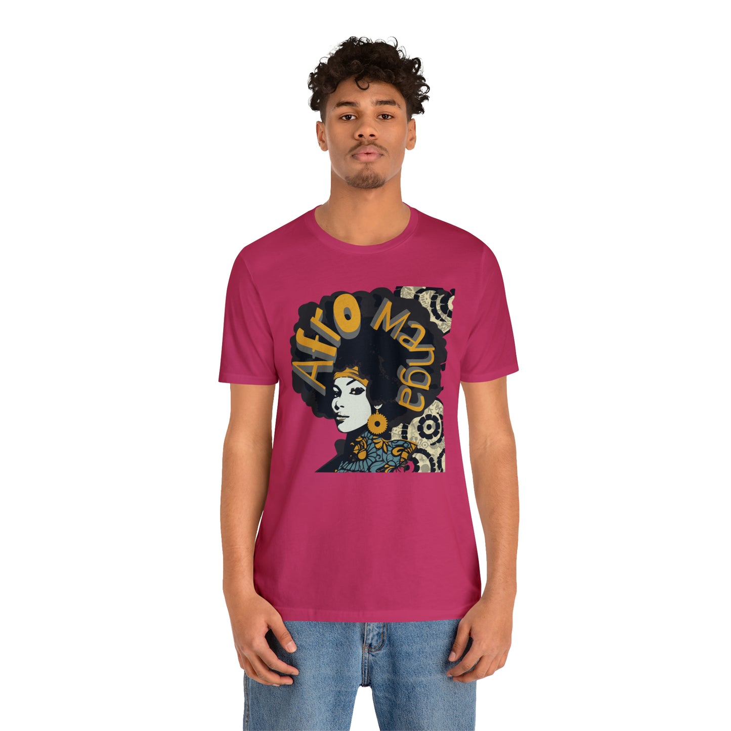 Tokio Rose Afro Unisex Jersey Short Sleeve Tee