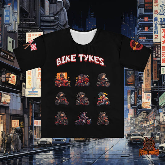 "Bike Tykes" Men's Loose T-shirt - Afro-Manga