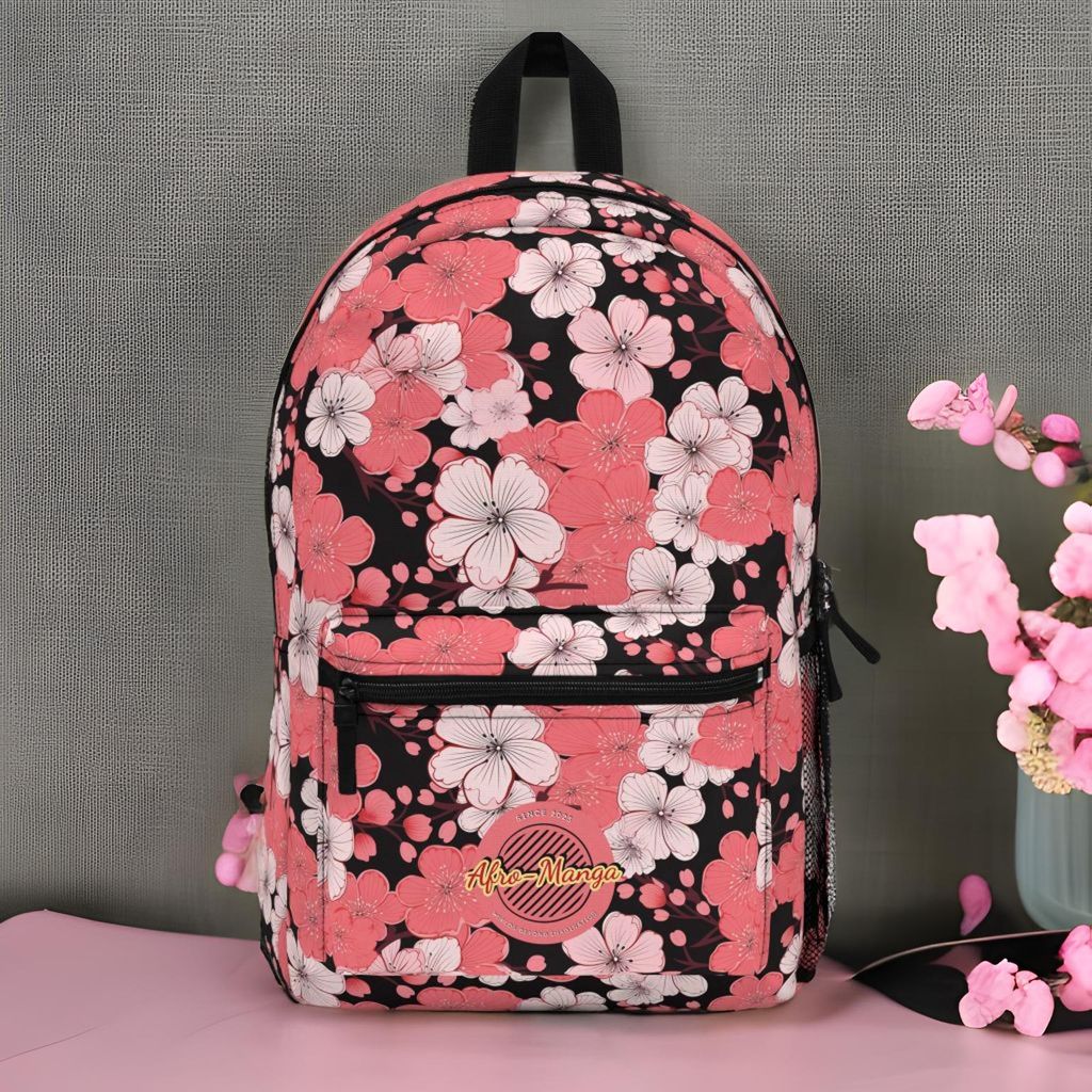 Cherry Blossoms Backpack - Afro-Manga