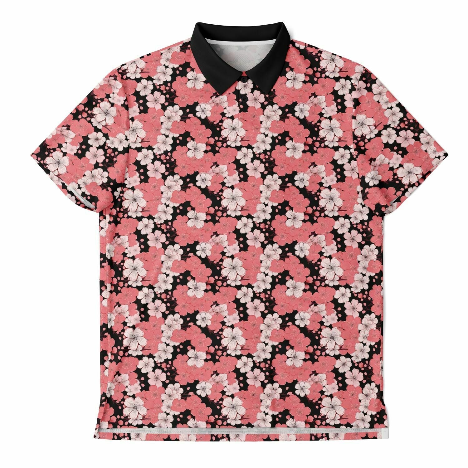 Cherry Blossoms Polo Shirt - Afro-Manga