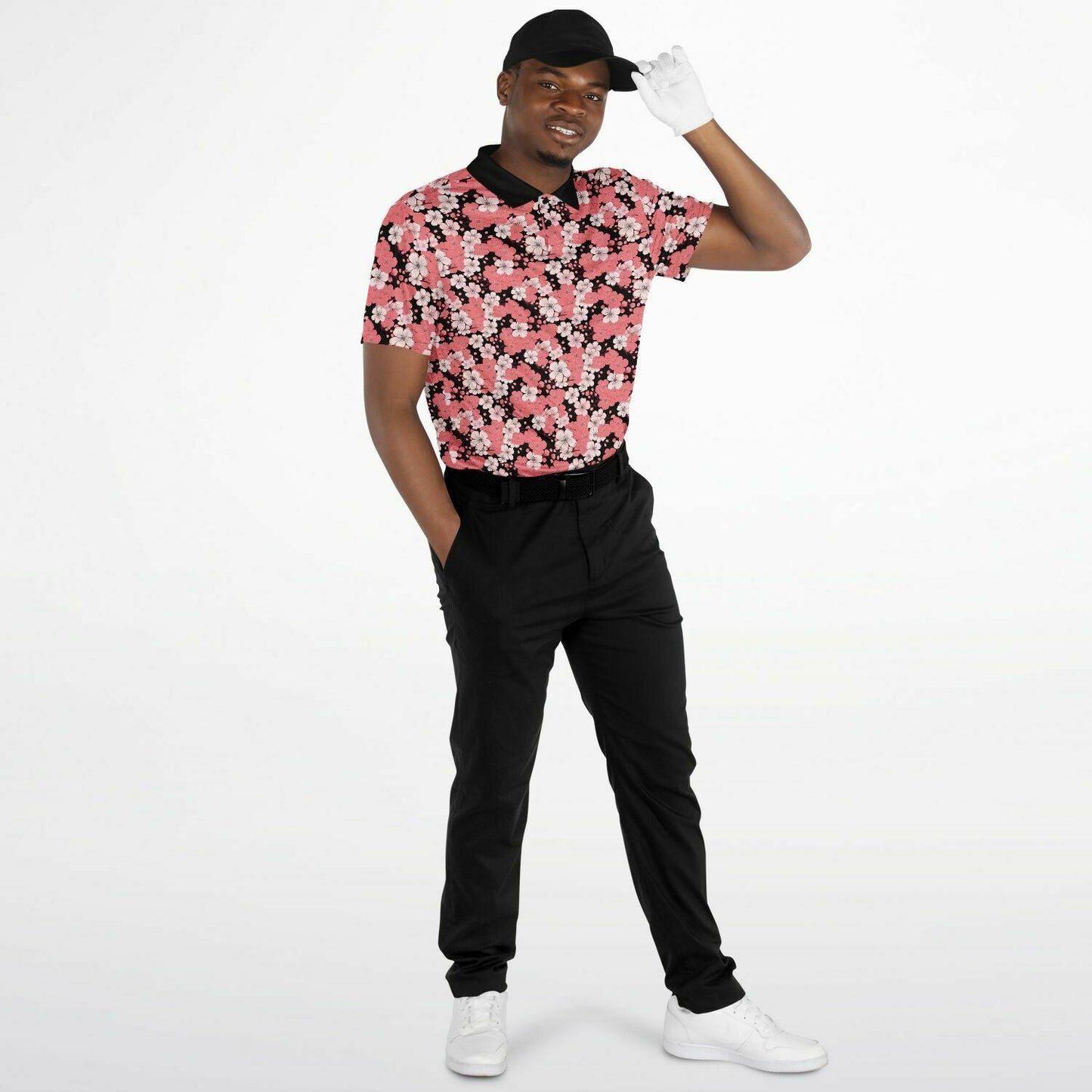 Cherry Blossoms Polo Shirt - Afro-Manga