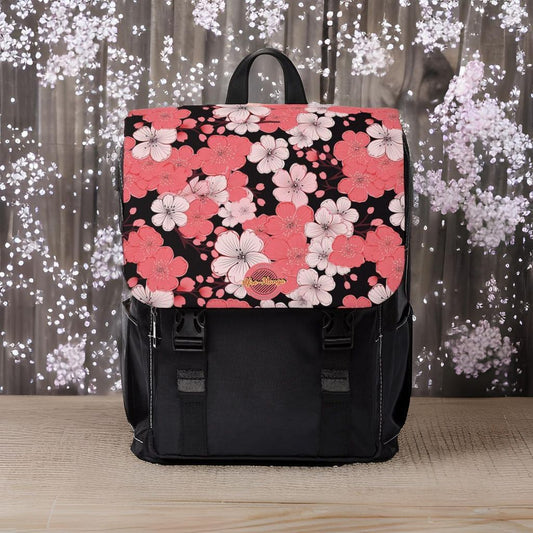 Cherry Blossoms Unisex Casual Shoulder Backpack - Afro-Manga