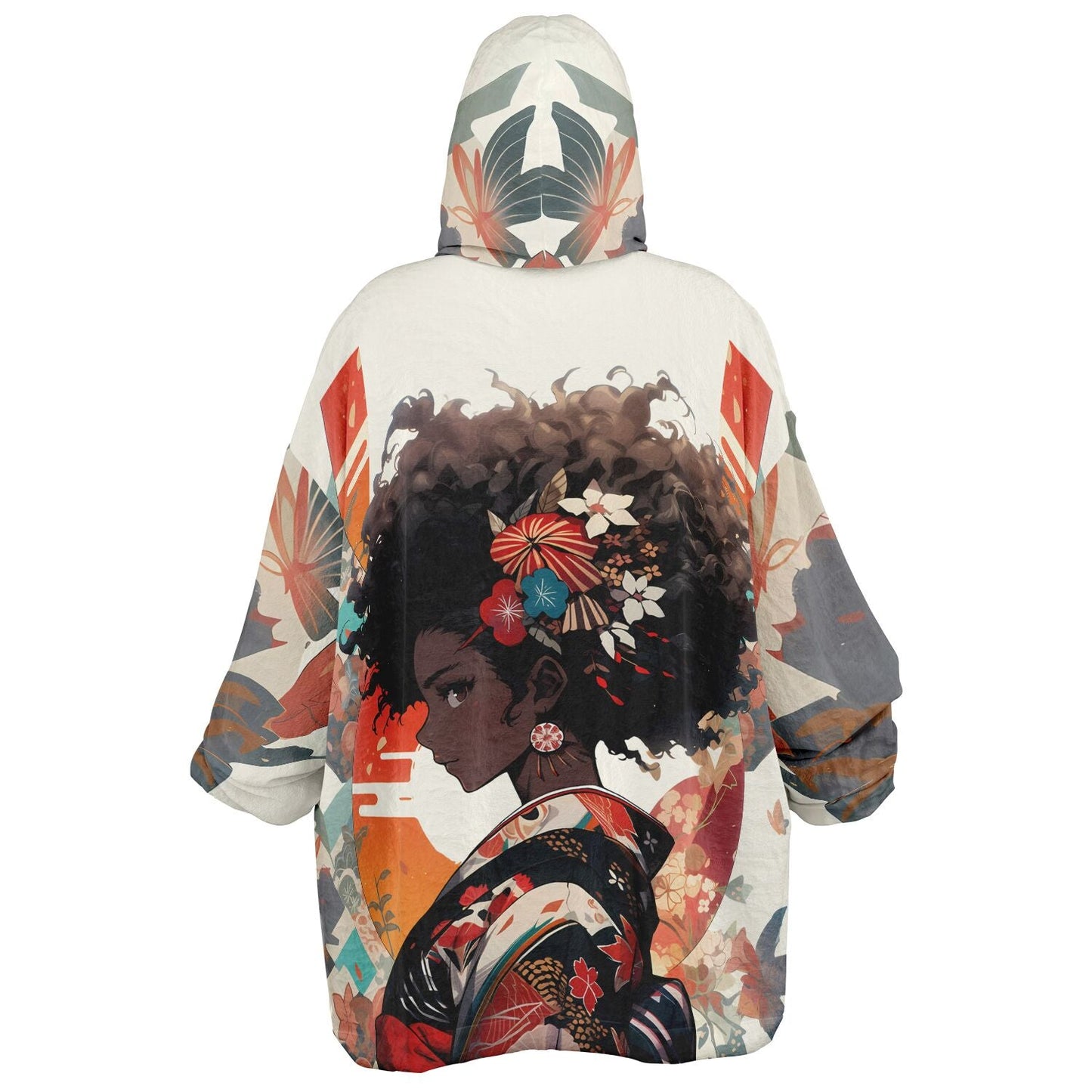 "Geisha Musings Snug Hoodie by Afro-Manga" - Afro-Manga