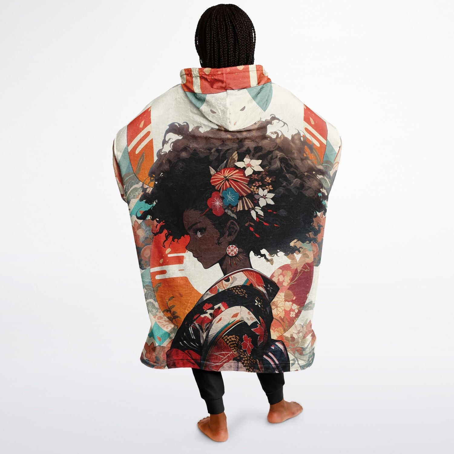 "Geisha Musings Snug Hoodie by Afro-Manga" - Afro-Manga