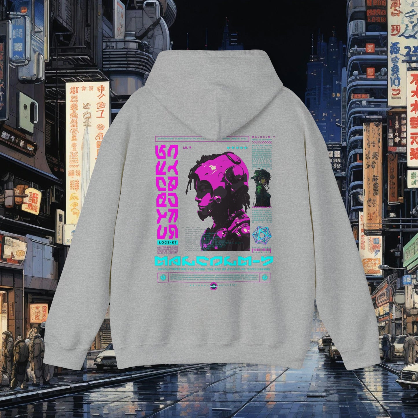 LOCS - K7 Unisex Heavy Blend™ Hooded Sweatshirt - Afro-Manga