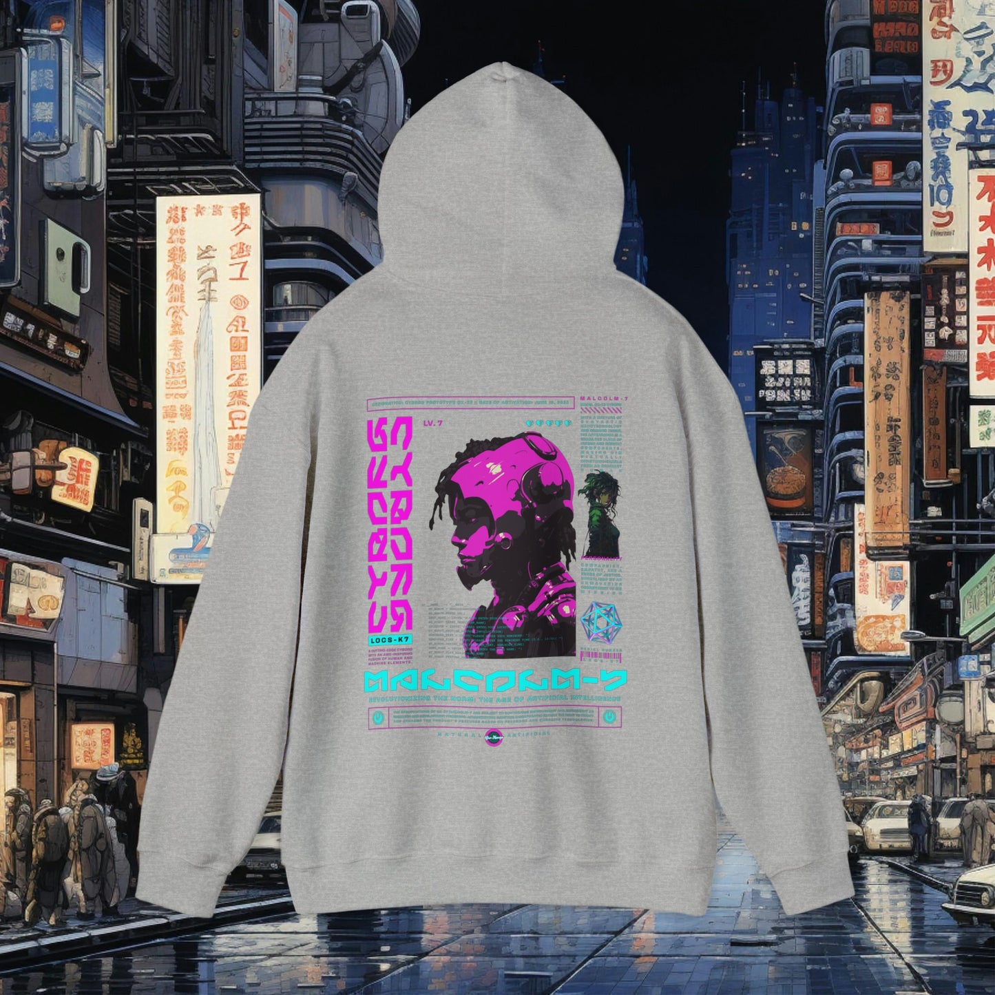 LOCS - K7 Unisex Heavy Blend™ Hooded Sweatshirt - Afro-Manga