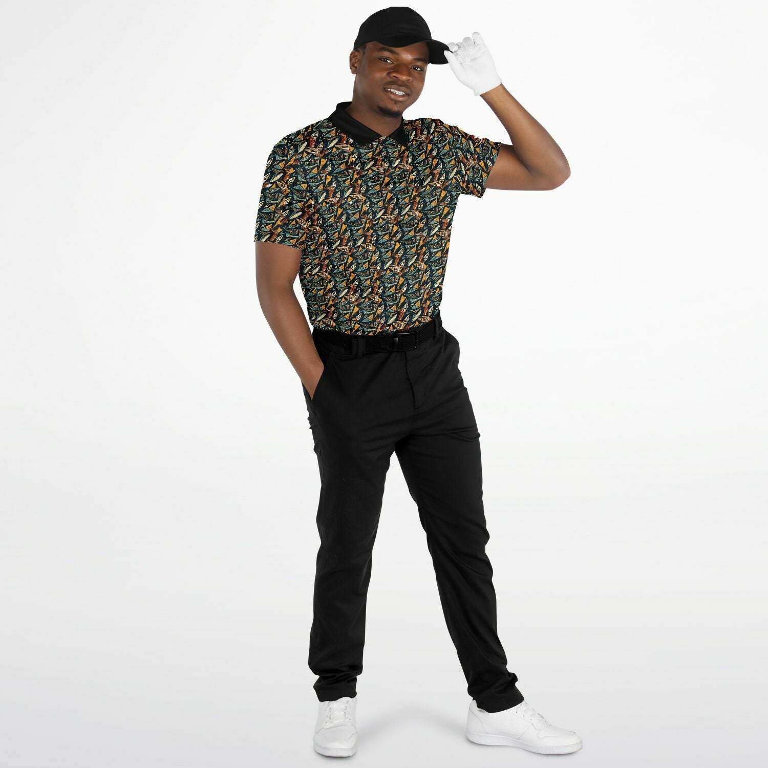 Modern Kente Cloth Polo Shirt - Afro-Manga