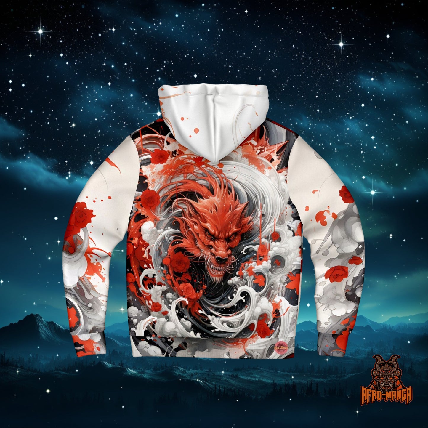 RED DRAGON TYPHOON Microfleece Ziphoodie - Afro-Manga