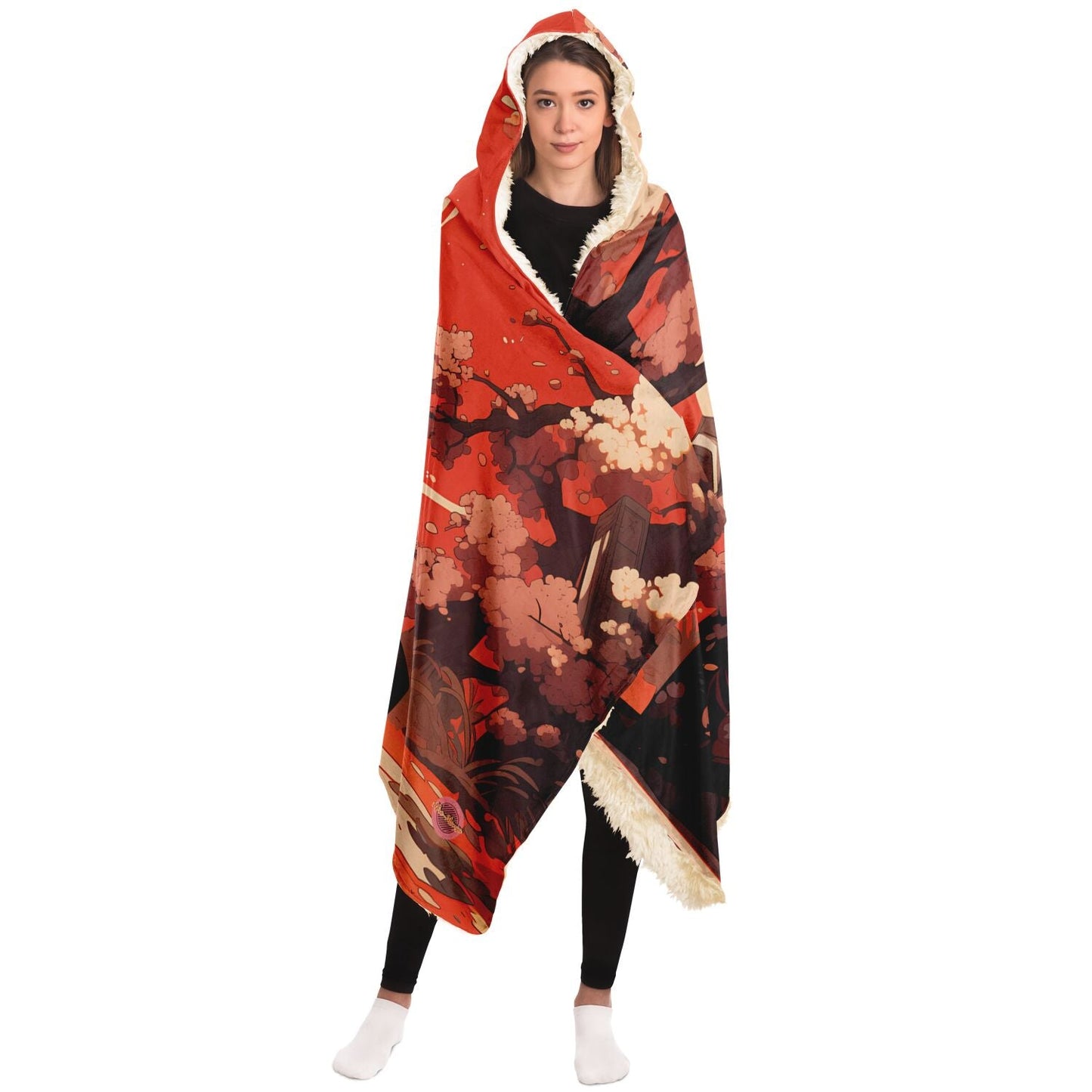 "Sumo Garden Hooded Blanket by Afro-Manga" - Afro-Manga