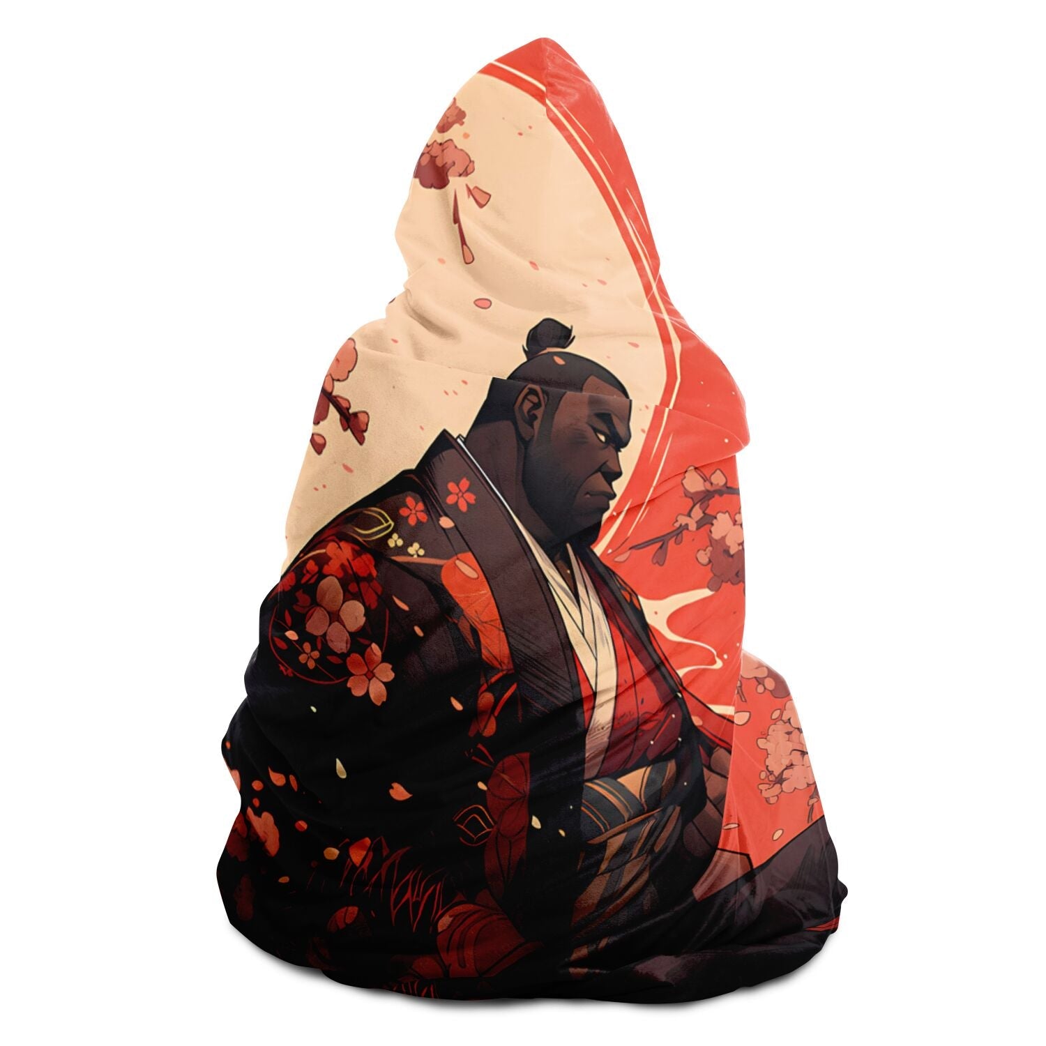 "Sumo Garden Hooded Blanket by Afro-Manga" - Afro-Manga