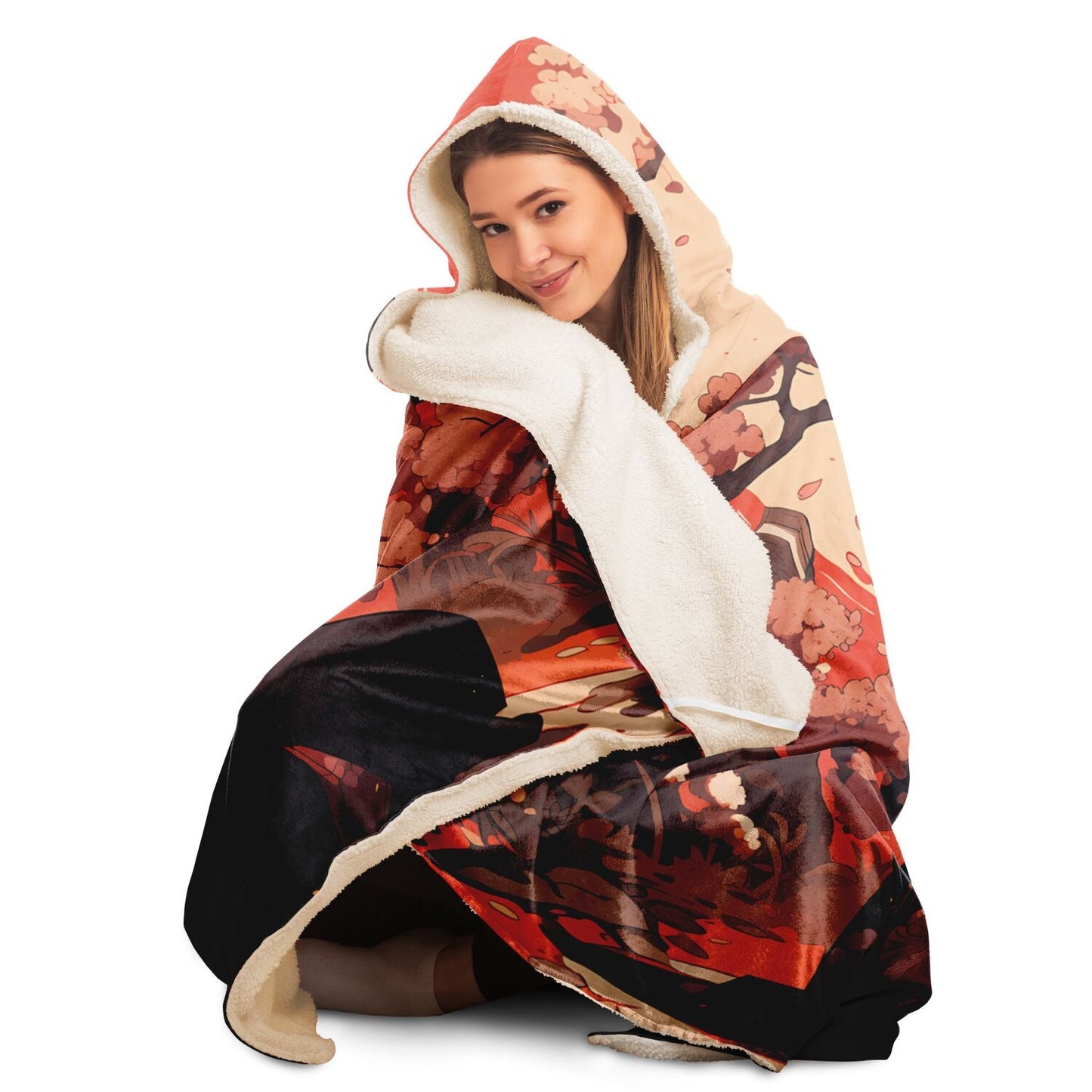 "Sumo Garden Hooded Blanket by Afro-Manga" - Afro-Manga