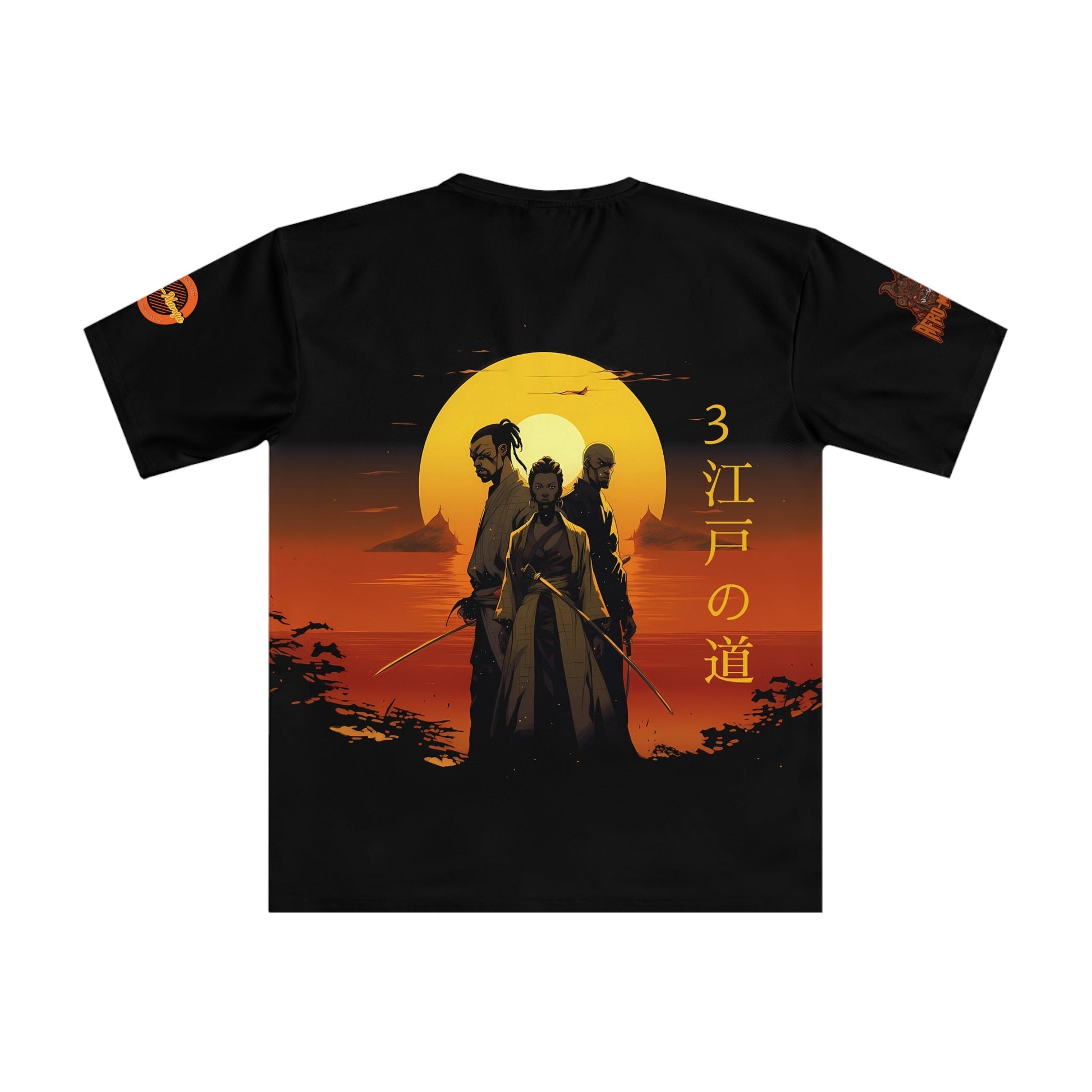 "Three The Edo Way" Men's Loose T-shirt - Afro-Manga